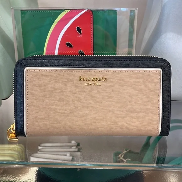 Kate Spade Morgan Colorblocked Zip-around Continental Wallet Cafe Mocha
NWT - Picture 8 of 16